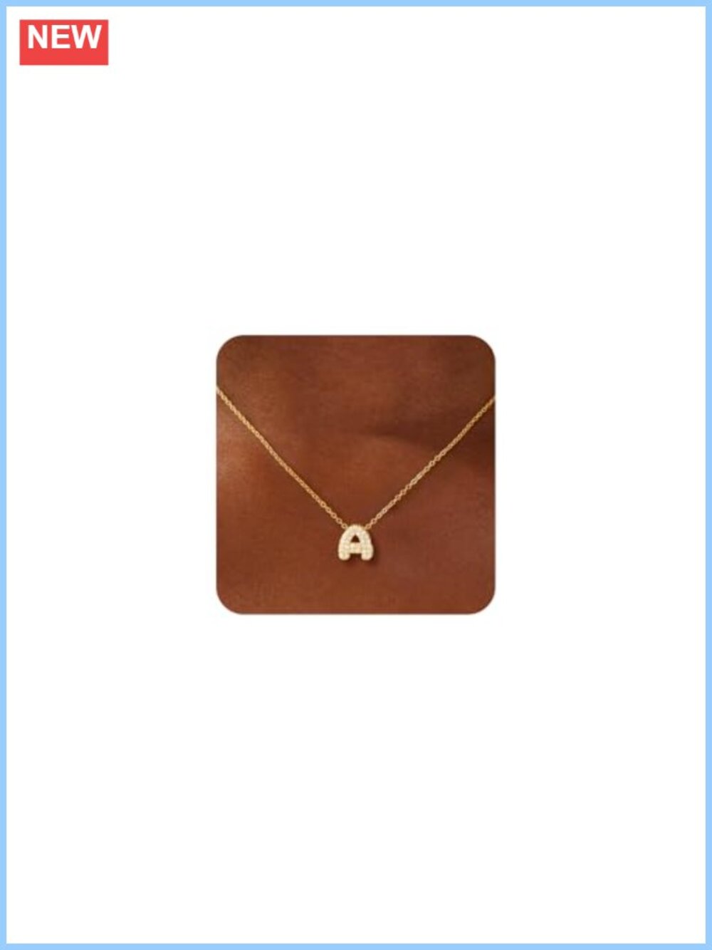 Dainty 14K Gold Plated Initial A-Z Pendant Necklace Women Trendy Jewelry CZ